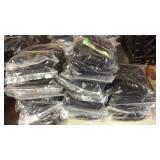 25 NEW BLACK NYLON POUCHES