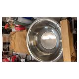 VERY LARGE STAINLESS STEEL BOWL, 22' DIA