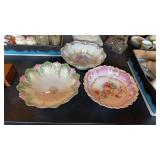 3 HAND PAINTED BOWLS