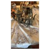 SILVER TEA POT & PITCHER