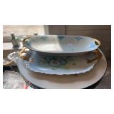 2 HAND PAINTED DISHES-BAVARIA SIGNED