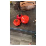 COVERED FRUIT SHAPED DISHES