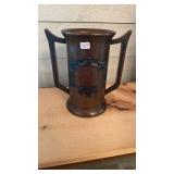 ANTIQUE MIXED METAL 2 HANDLE TROPHY CUP