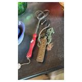 SMALL RUG BEATER, VICTORIAN HOOK & OPEN CLOSED
