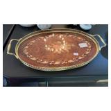 INLAID BURL ITALIAN TRAY