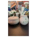 3PC OF BELEEK GLASS WARE