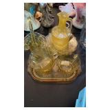 GROUP OF YELLOW DEPRESSION GLASS