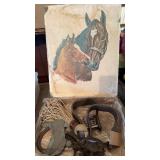 HORSE PICTURE, STIR UPS, WESTERN BOOTS CUT OUTS