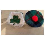 BEADED COIN PURSE & 1 OTHER COIN PURSE