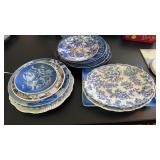 GROUP OF FLO BLUE DISHES