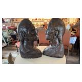 PR OF CHALK WARE NATIVE AMERICAN BUSTS