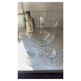 BLACK AMERICANA DOLL, VASES, FOSTORIA PIECES