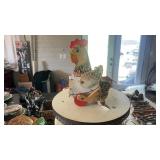 VINTAGE ROLLING PULL TOY 'THE CACKLING HEN'