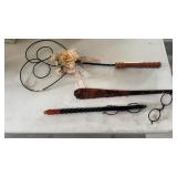 2 FOLDING EYEGLASSES & SMALL RUG BEATER