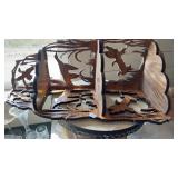 CARVED DUCK SCENE CORNER SHELF