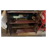 MAHOGANY WALL HANGING SHELF