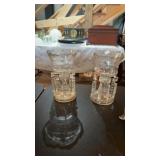 PR OF CUT GLASS CANDLE STICKS