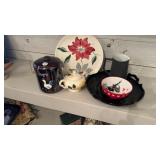 SUGAR CANISTER, DISH & MISC