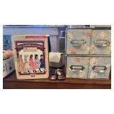 2 DRAWER ORGANIZERS, VICTORIAN BABY SHOES,