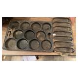 2 CAST IRON CORN BREAD PANS