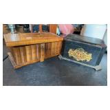 INLAID JEWELRY BOX & ANTIQUE DRESSER BOX