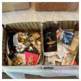 2 SMALL BOXES OF COSTUME JEWELRY