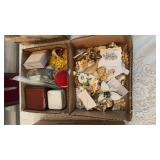2 SMALL BOXES OF COSTUME JEWELRY
