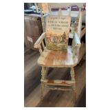VINTAGE HIGHCHAIR & BOOK OF NURSERY RHYMES