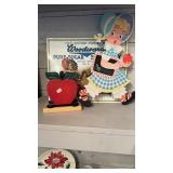 CAST IRON APPLE NAPKIN HOLDER & METAL REPRODUCTION