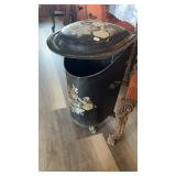 ANTIQUE HAND PAINTED COAL BUCKET