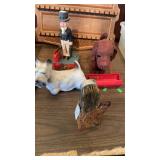 BANK, DOGS, DOG BRUSH