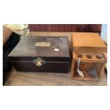 TIN LINED BOX & PIPE STAND