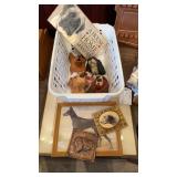 BASKET & DOG FIGURES, DOG PICTURES