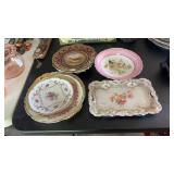 HAND PAINTED DISHES, TRAYS, BAVARIA PLATES