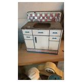 VINTAGE CHILDS TOY  SINK CABINET