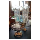 CANDLE STICKS, CANDLE SNUFFER, SILVER STAND