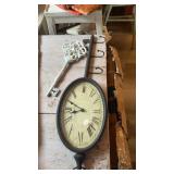 CLOCK, COAT RACK & METAL KEY