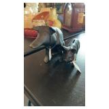 2 CAST IRON PIG BANKS