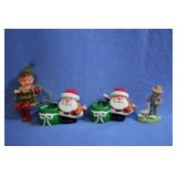 Vintage Christmas Candle Holders Elf