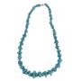 GRADUATED NATURAL TURQUOISE  NUGGET NECKLACE