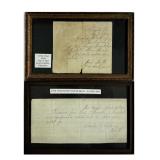 HAND WRITTEN CIVIL WAR PASS & RECEIPT, 1864