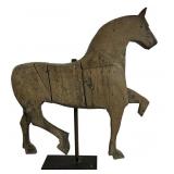 WOODEN HORSE MODEL ON STAND
