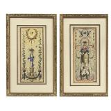 PR OF HAND COLORED ENGRAVINGS OF DECORATIVE