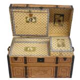 19THC. SARATOGA TRUNK WITH FULLY DEVELOPED
