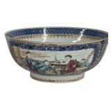 CHINESE MANDARIN PALETTE 18THC. PUNCH BOWL