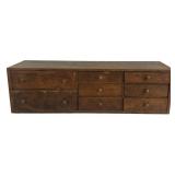 8 DRAWER TABLE TOP DOVETAILED APOTHECARY