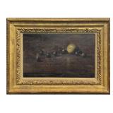 OIL / PANEL SGND IN VERSO DAVID LEFFEL 'GOURD &