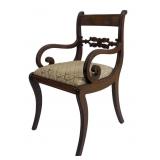 NY FEDERAL ARMCHAIR ATTRIB TO THE WORKSHOP OF