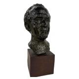 BRONZE BUST OF A MAN SGND I. CODREANO & STAMPED