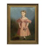 AMERICAN SCHOOL PORTRAIT OF A YOUNG GIRL